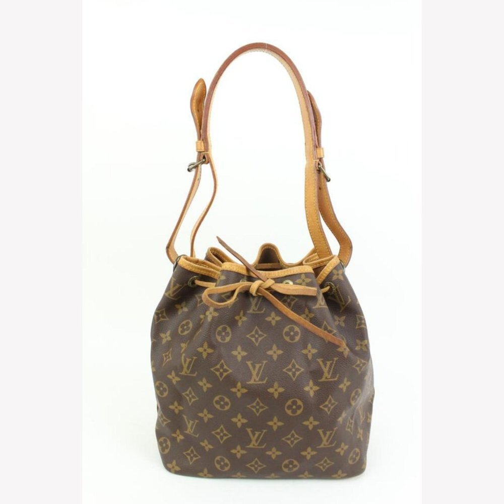 Louis Vuitton Monogram Petit Noe Drawstring Bucket Hobo 44lk91